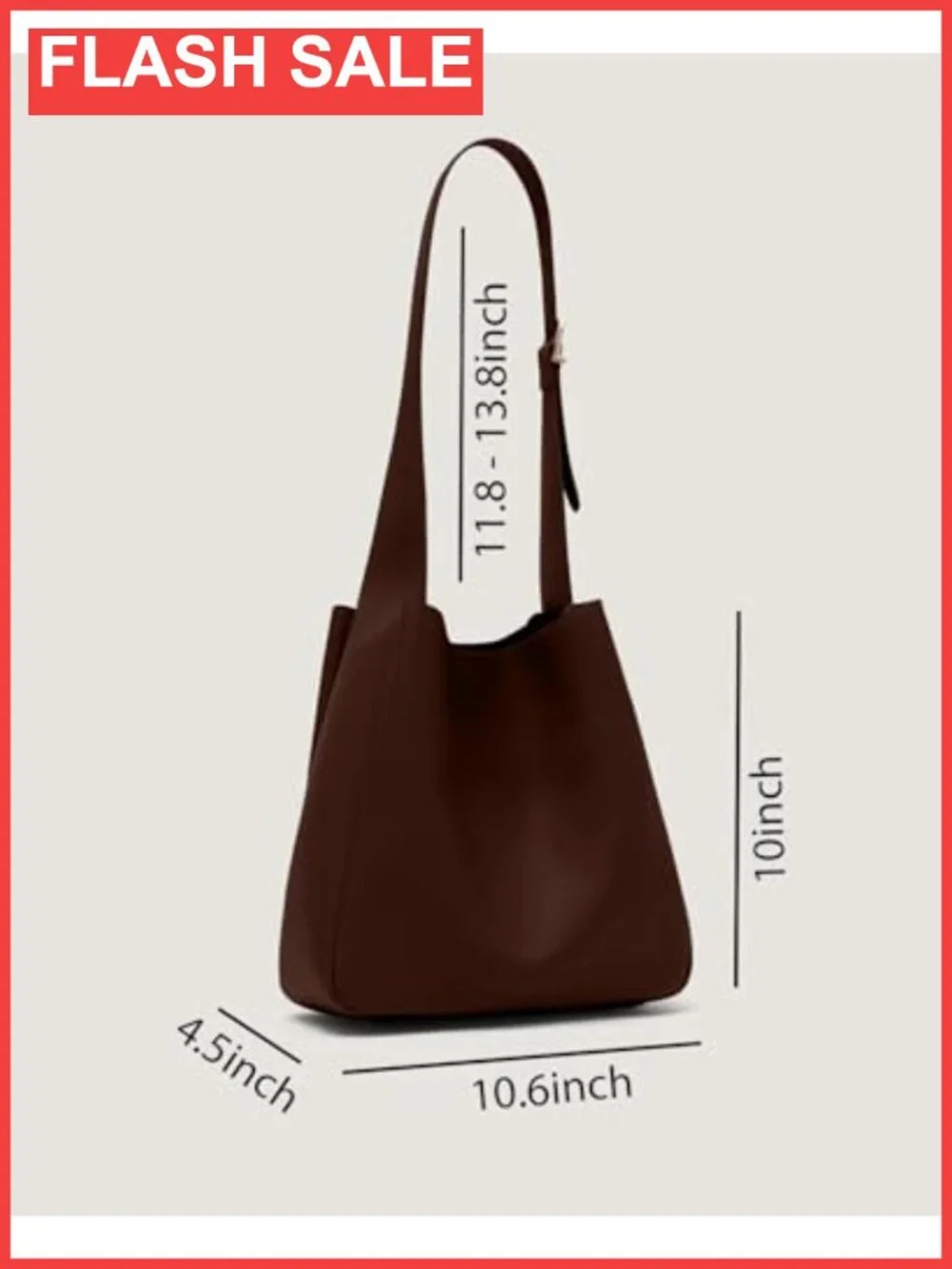 Slouchy Hobo Bag Women Vegan PU Leather Medium Shoulder Tote Purse Handbag